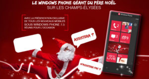 Le Windows Phone géant du Père Noël arrive sur les Champs Elysées!