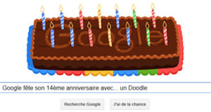 Google fête son 14ème anniversaire avec... un Doodle