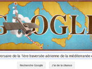 Google fête le 100ème anniversaire de la 1ère traversée aérienne de la méditerranée [Doodle]