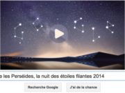 Google fête les Perséides, la nuit des étoiles filantes 2014 [Doodle]