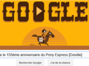 Google fête le 155ème anniversaire du Pony Express avec un Doodle ludique