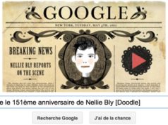 Google fête le 151ème anniversaire de Nellie Bly [Doodle]