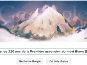 Google fête les 229 ans de la première ascension du Mont Blanc [Doodle]