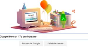 Google fête son 17e anniversaire [Doodle]