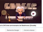 Google fête le 245ème anniversaire de Beethoven [#Doodle]