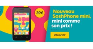 Sosh commercialise un Soshphone Mini à prix très réduit (39€)