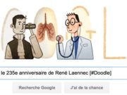 Google fête le 235e anniversaire de René Laennec [#Doodle]