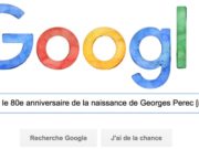 Google fête le 80e anniversaire de Georges Perec [#Doodle]