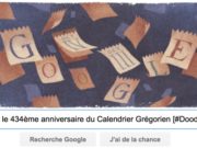 Google fête le 434ème anniversaire du Calendrier Grégorien [#Doodle]