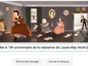 Google fête le 184e anniversaire de la naissance de Louisa May Alcott [#Doodle]