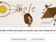 Google fête le 340e anniversaire de la détermination de la vitesse de la lumière [#Doodle]