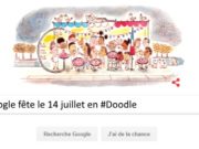 Google fête le 14 juillet en #Doodle