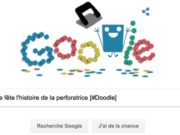 Google fête l'histoire de la perforatrice [#Doodle]