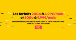 Sosh brade ses forfaits 20 Go à 4.99€/mois ou 50 Go à 9.99€/mois pendant 1 an