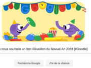 Google nous souhaite un bon Réveillon du Nouvel An 2018 [#Doodle]