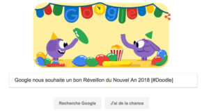 Google nous souhaite un bon Réveillon du Nouvel An 2018 [#Doodle]