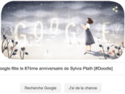 Google fête le 87ème anniversaire de Sylvia Plath [#Doodle]