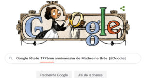 Google fête le 177ème anniversaire de Madeleine Brès [#Doodle]