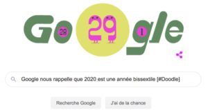 Google nous rappelle que 2020 est une année bissextile [#Doodle]