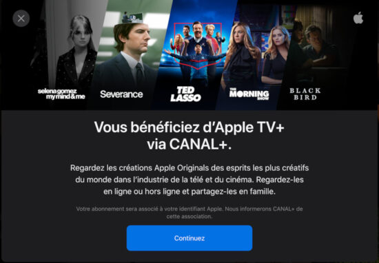 offre canal plus et apple tv plus